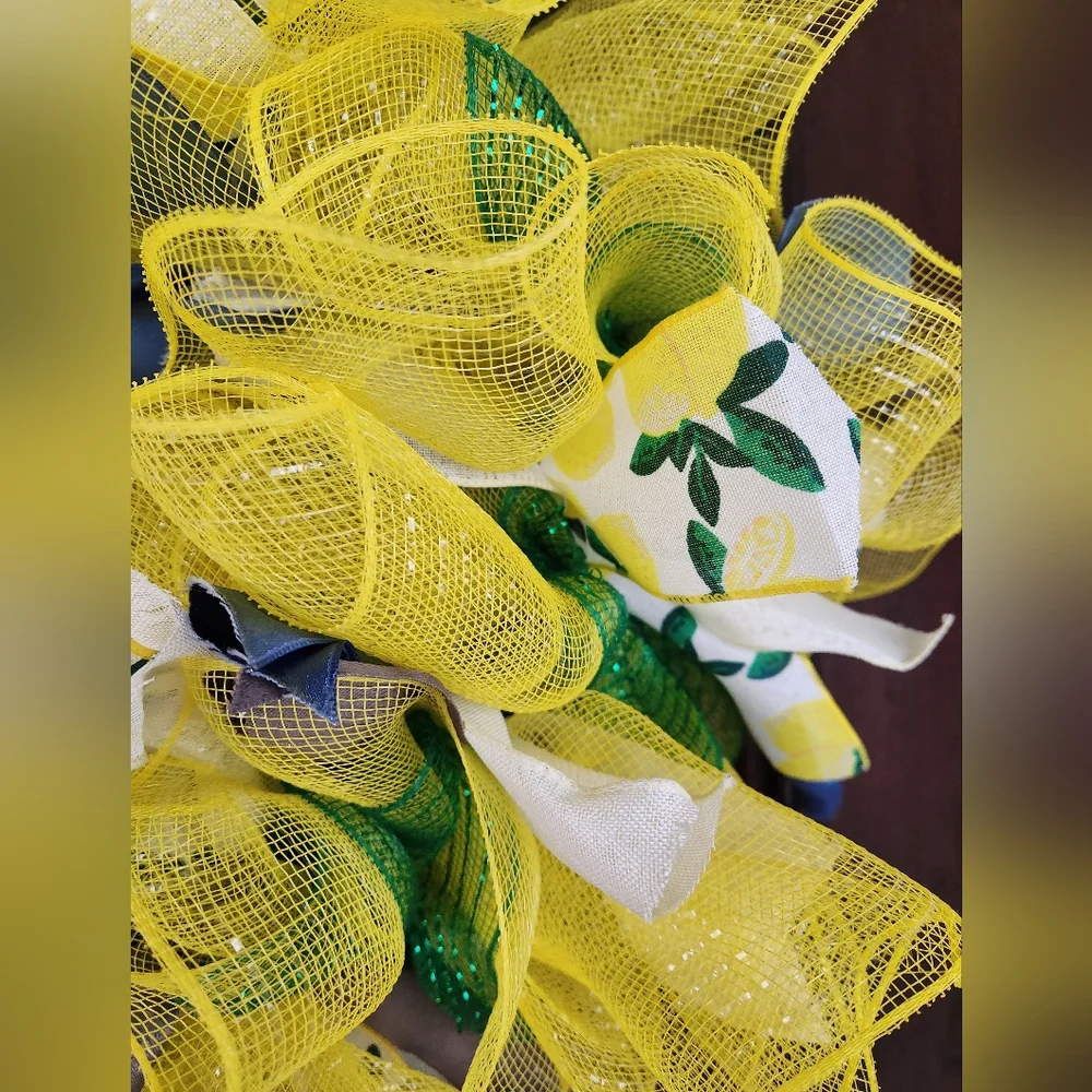 Yellow and Green Lemon Wreath
